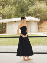 Leinenmischungen Basic Taschen Tube Langes Kleid